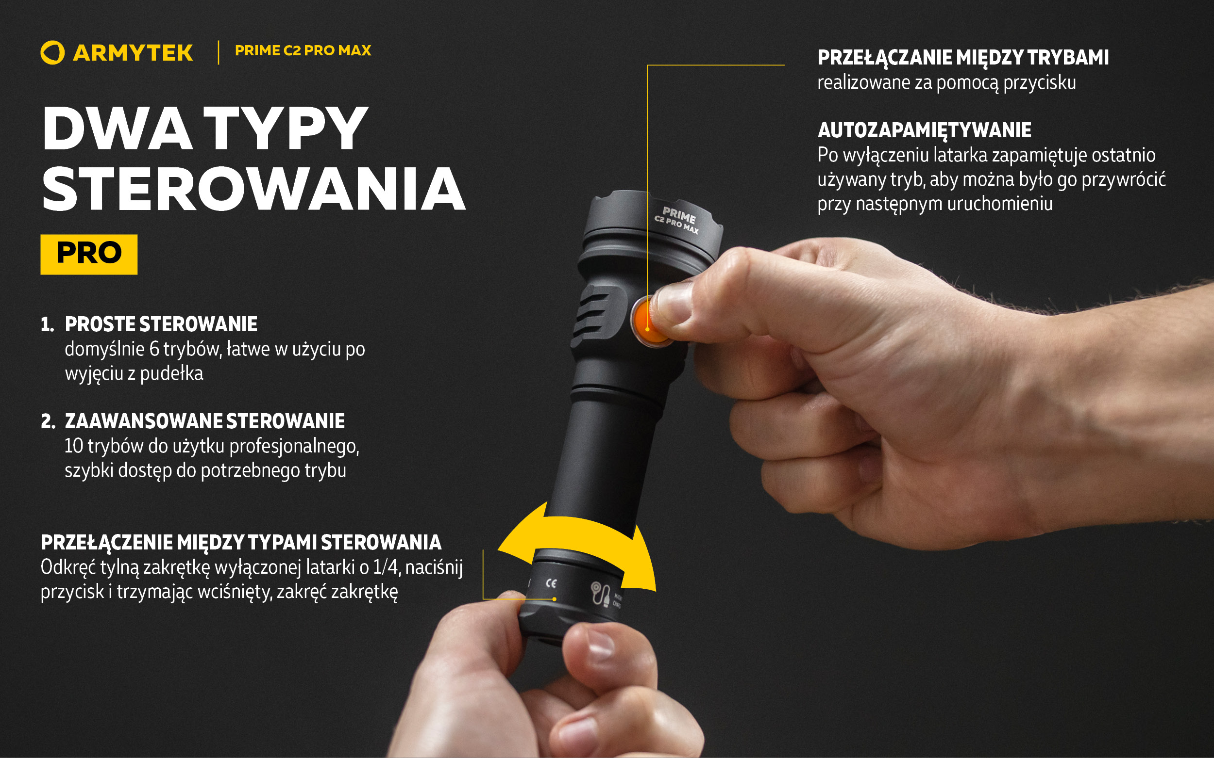Prime C2 PRO MAX V4 Lampe Torche Armytek Prime C2 PRO MAX 4000 Lumens - USB Aimanté - Version Blanche Bear WRG